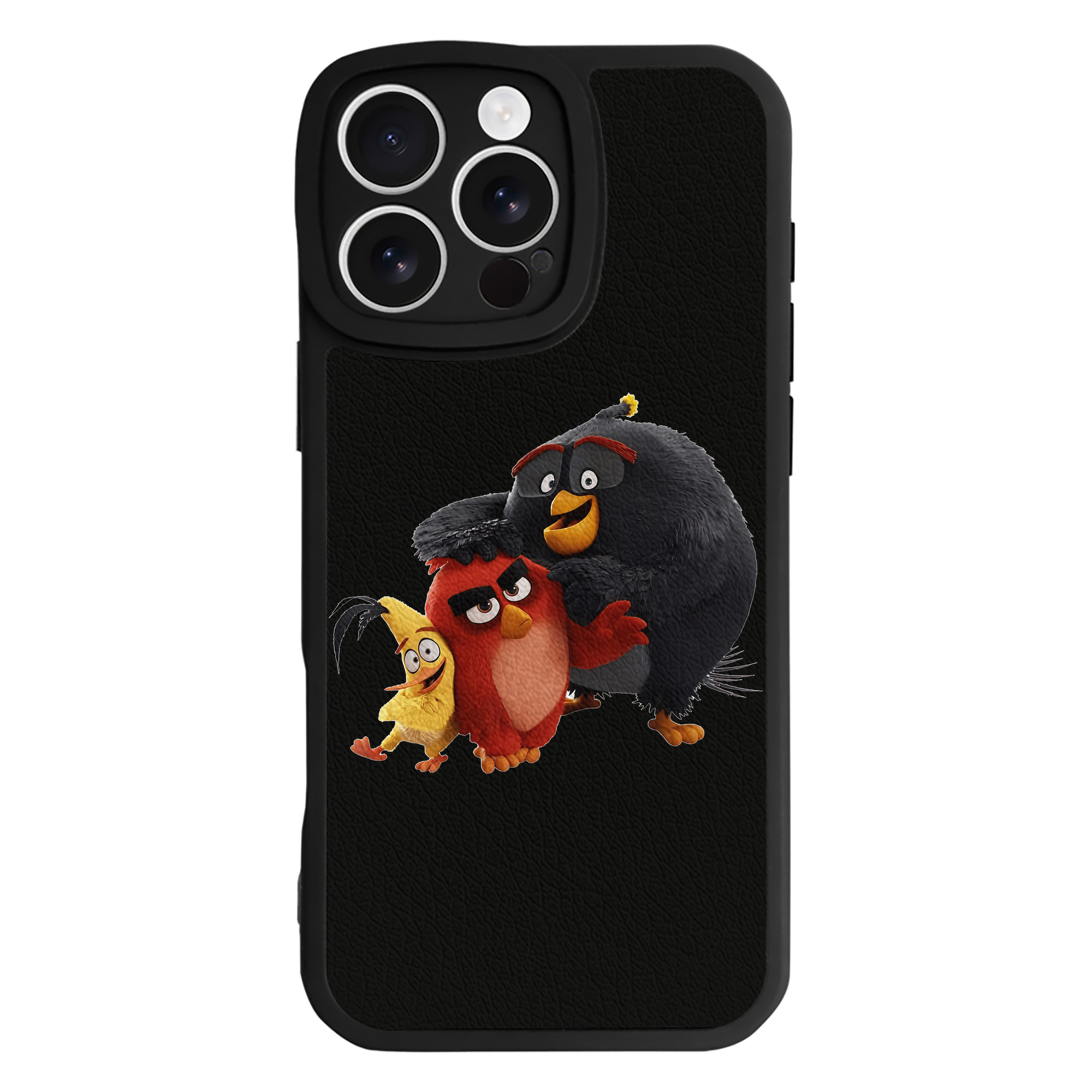 （画像用） Angry Birds アングリーバード 【iPhone 16シリーズ対応】シリコンスマホケース（レザー調） 材質：シリコン